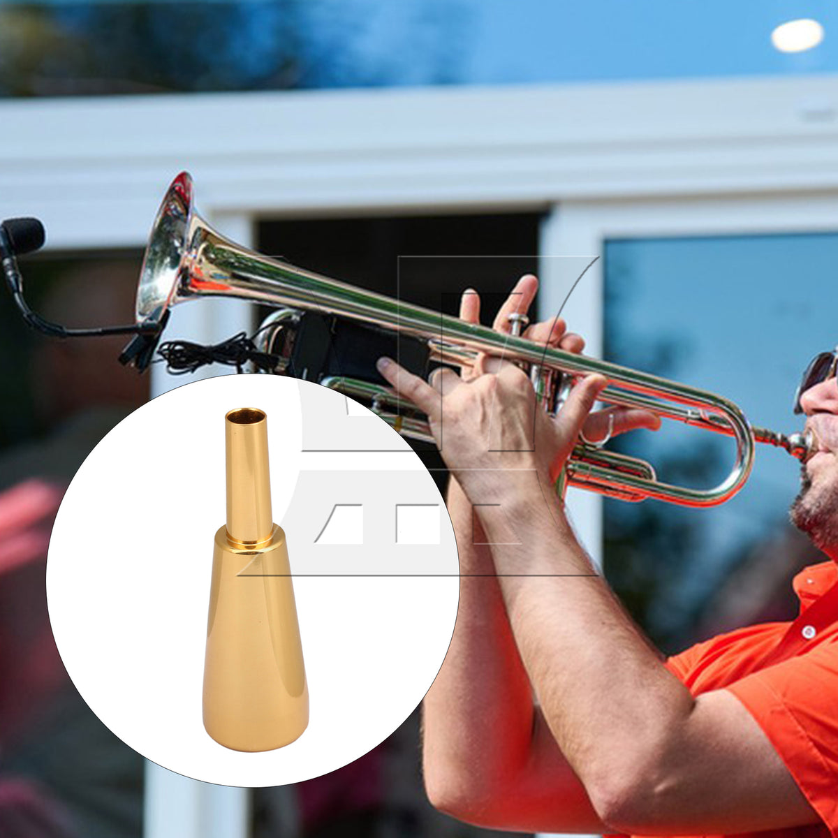 BQLZR 2pcs 1.5C Trumpet Mouthpiece Parts Brass Plating Adujstable