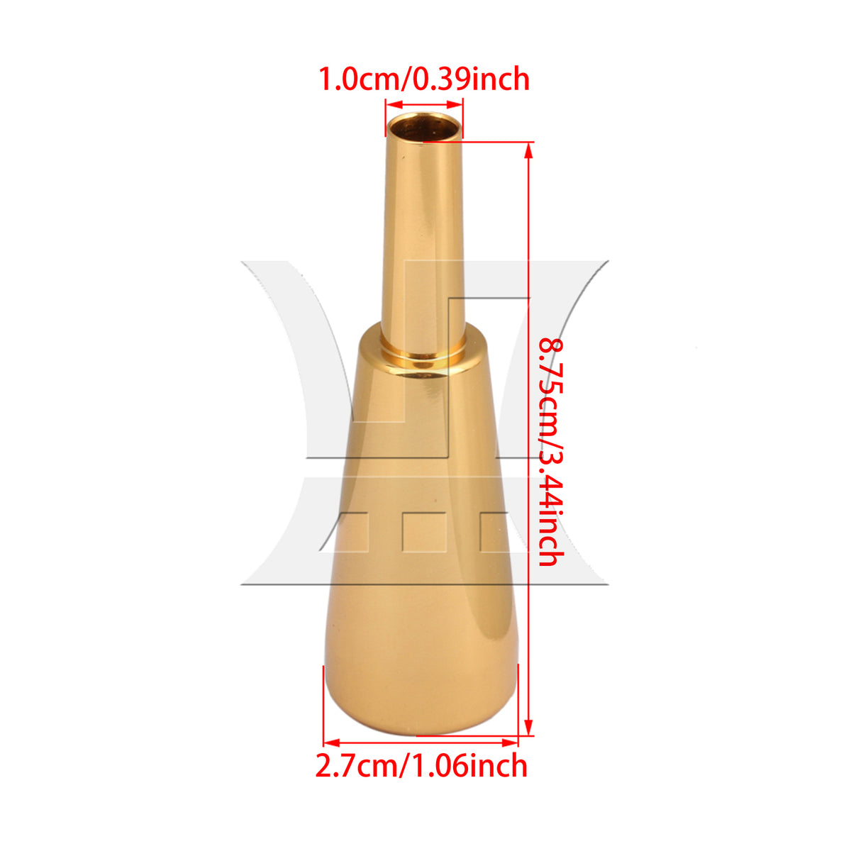 BQLZR 2pcs 1.5C Trumpet Mouthpiece Parts Brass Plating Adujstable