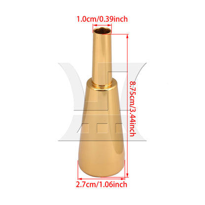 BQLZR 2pcs 1.5C Trumpet Mouthpiece Parts Brass Plating Adujstable