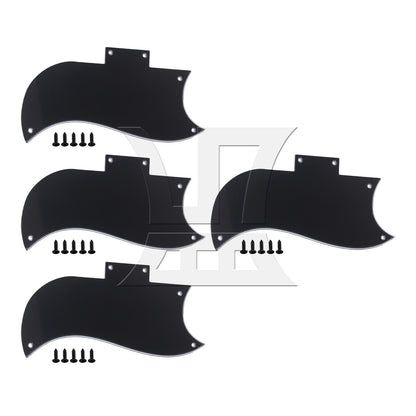 BQLZR Plastic Scratch Plate for Electric Guitar 3-Ply Black w/ Screwdriver Screw Set