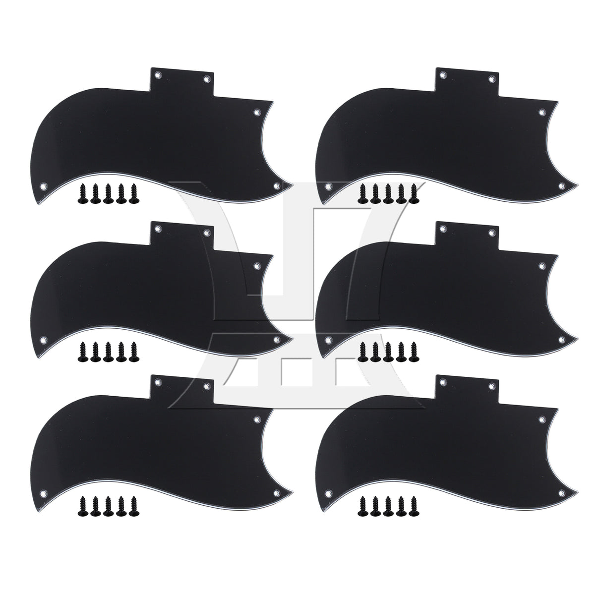 BQLZR Plastic Scratch Plate for Electric Guitar 3-Ply Black w/ Screwdriver Screw Set