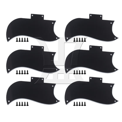 BQLZR Plastic Scratch Plate for Electric Guitar 3-Ply Black w/ Screwdriver Screw Set