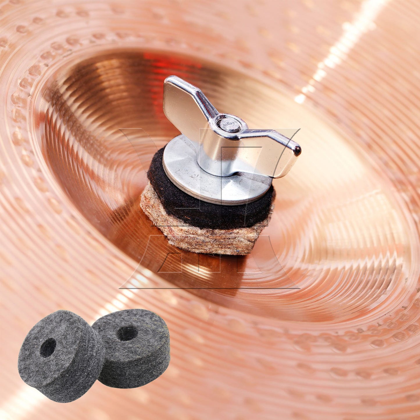 BQLZR  Drum Kit Felt Washers 1.5cm Thick Black for Music Studios