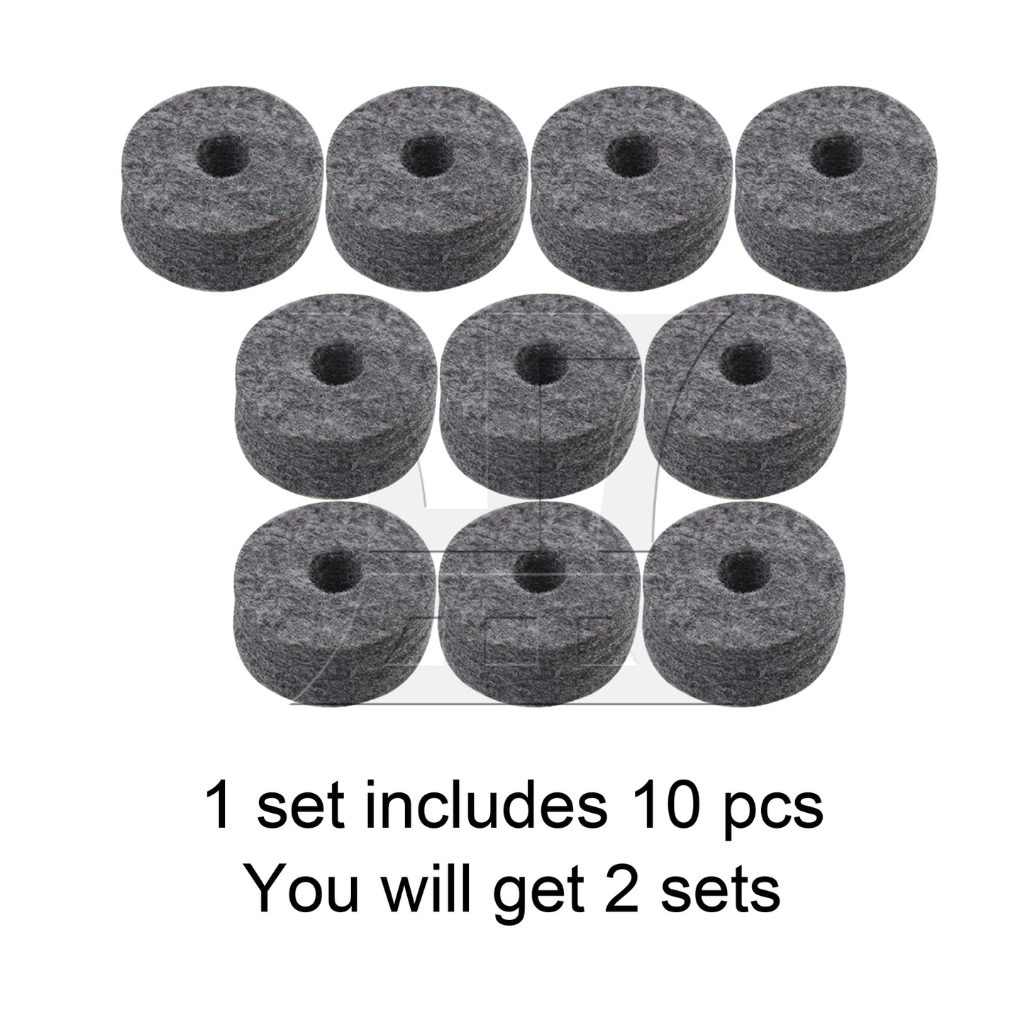 BQLZR  Drum Kit Felt Washers 1.5cm Thick Black for Music Studios