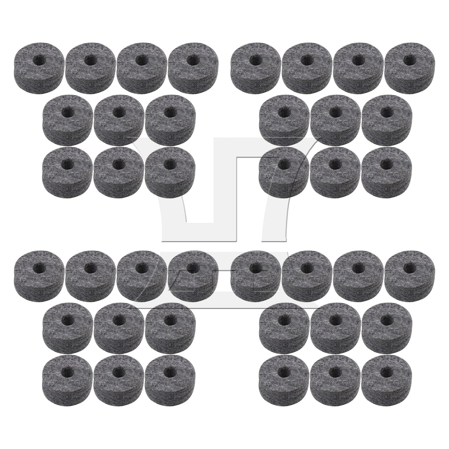 BQLZR  Drum Kit Felt Washers 1.5cm Thick Black for Music Studios