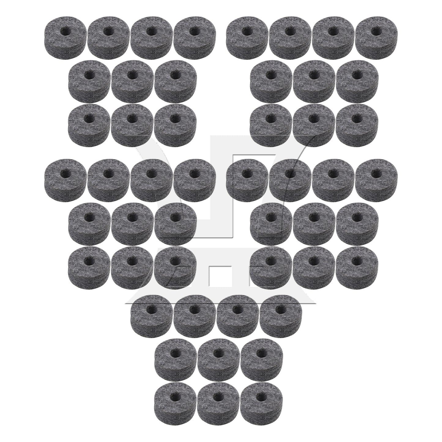 BQLZR  Drum Kit Felt Washers 1.5cm Thick Black for Music Studios