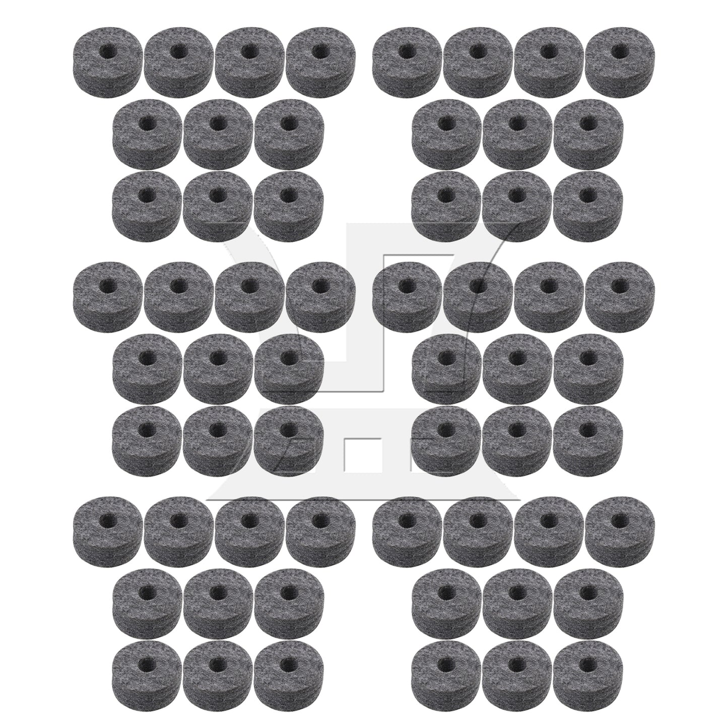 BQLZR  Drum Kit Felt Washers 1.5cm Thick Black for Music Studios