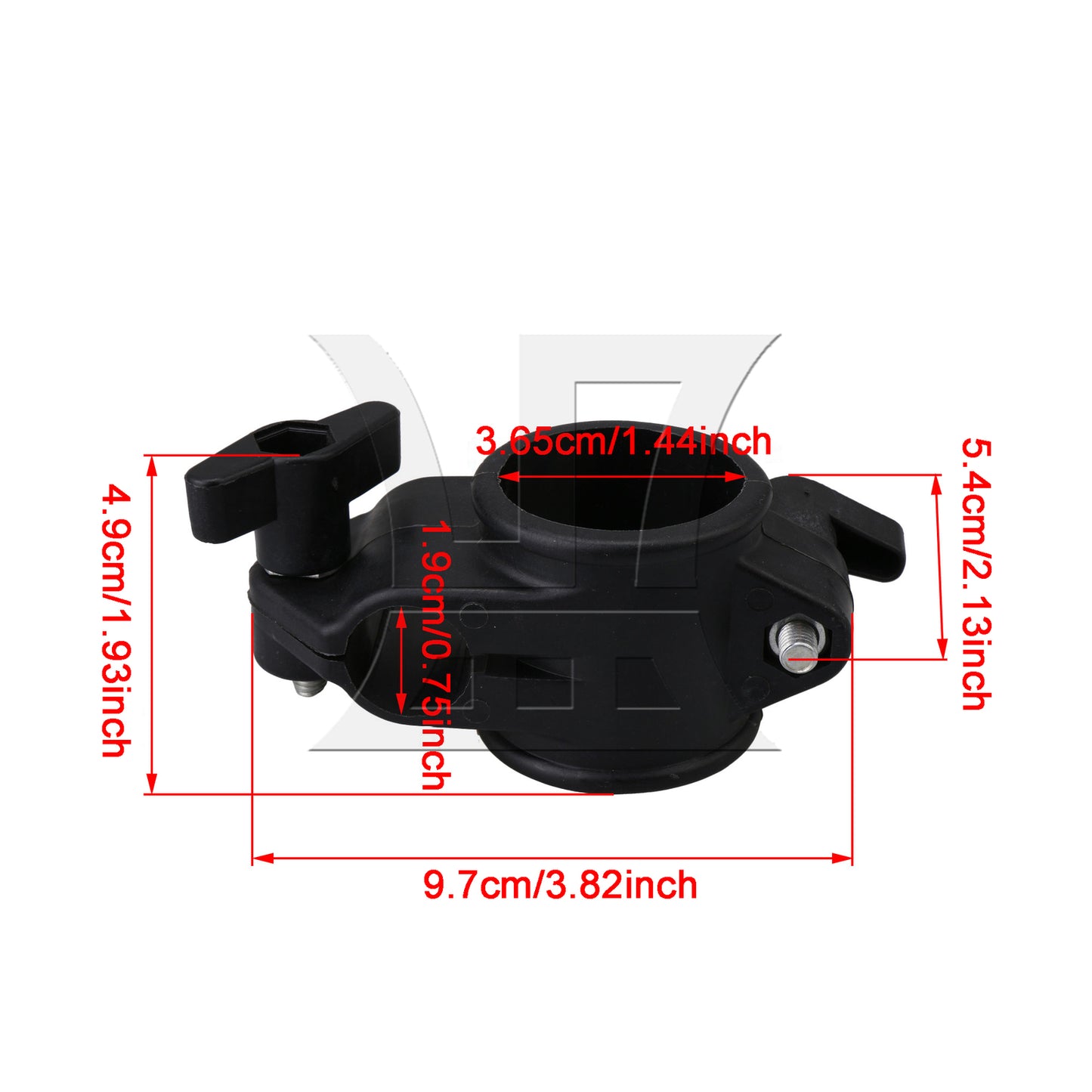BQLZ Plastic Electronic Drum Rack Mouth Diameter 1.9cm Black for Extended Installation of Electronic Cymbal Holder