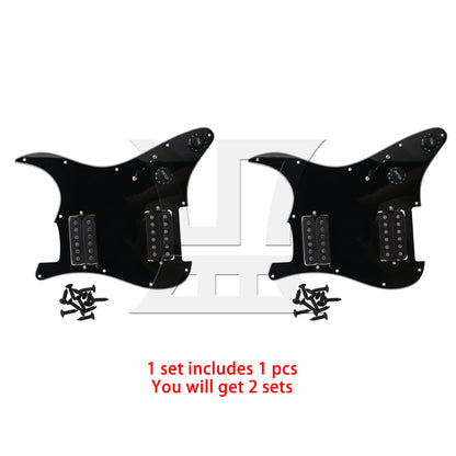 BQLZR Prewired Electric Guitars Pickguard Dual Pickup 3-ply 11.02 x 8.86 Inch White