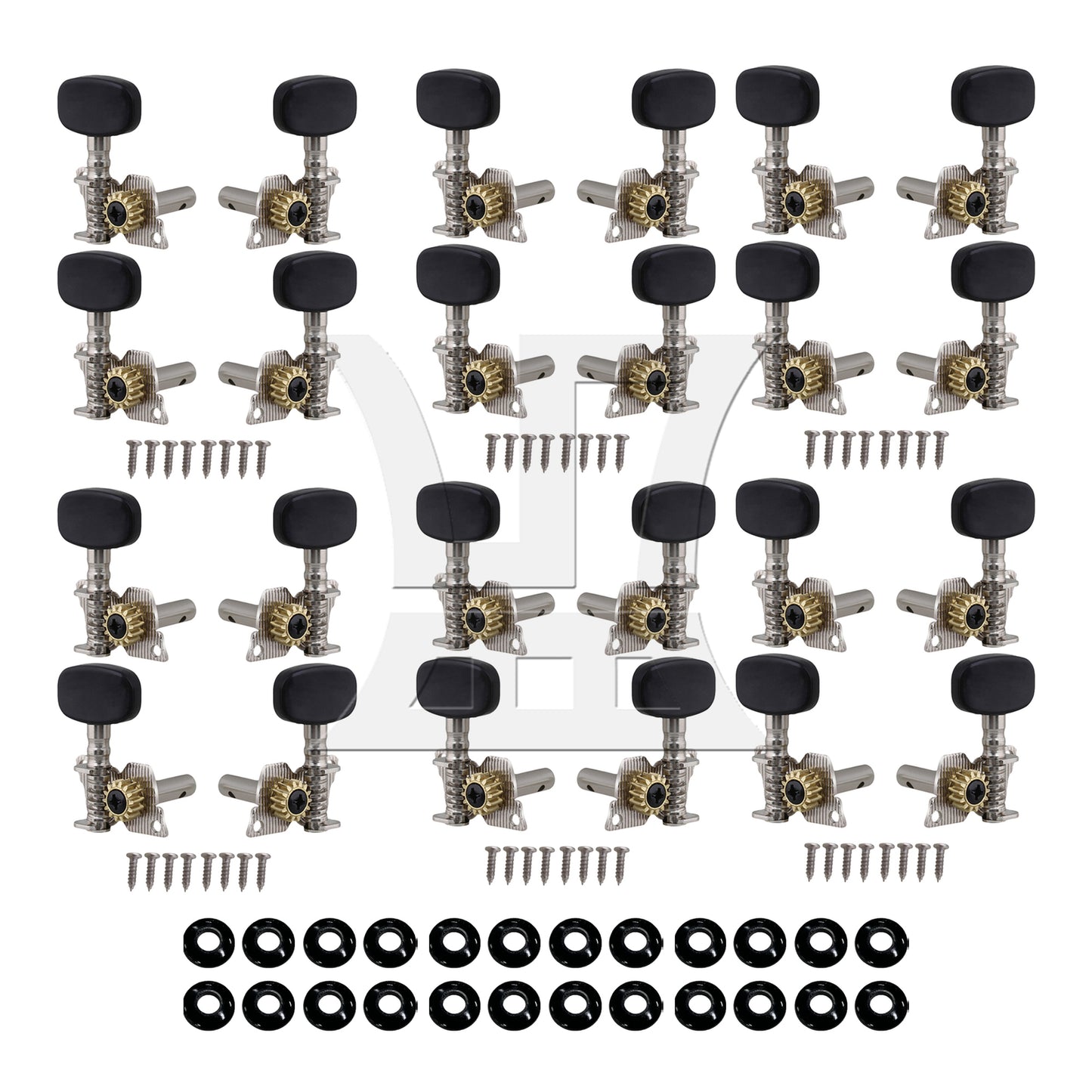 BQLZR 1pc Ukulele Tuning Peg Right Chrome Ukulele Repair Metal Knob