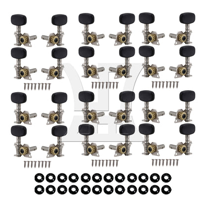 BQLZR 1pc Ukulele Tuning Peg Right Chrome Ukulele Repair Metal Knob