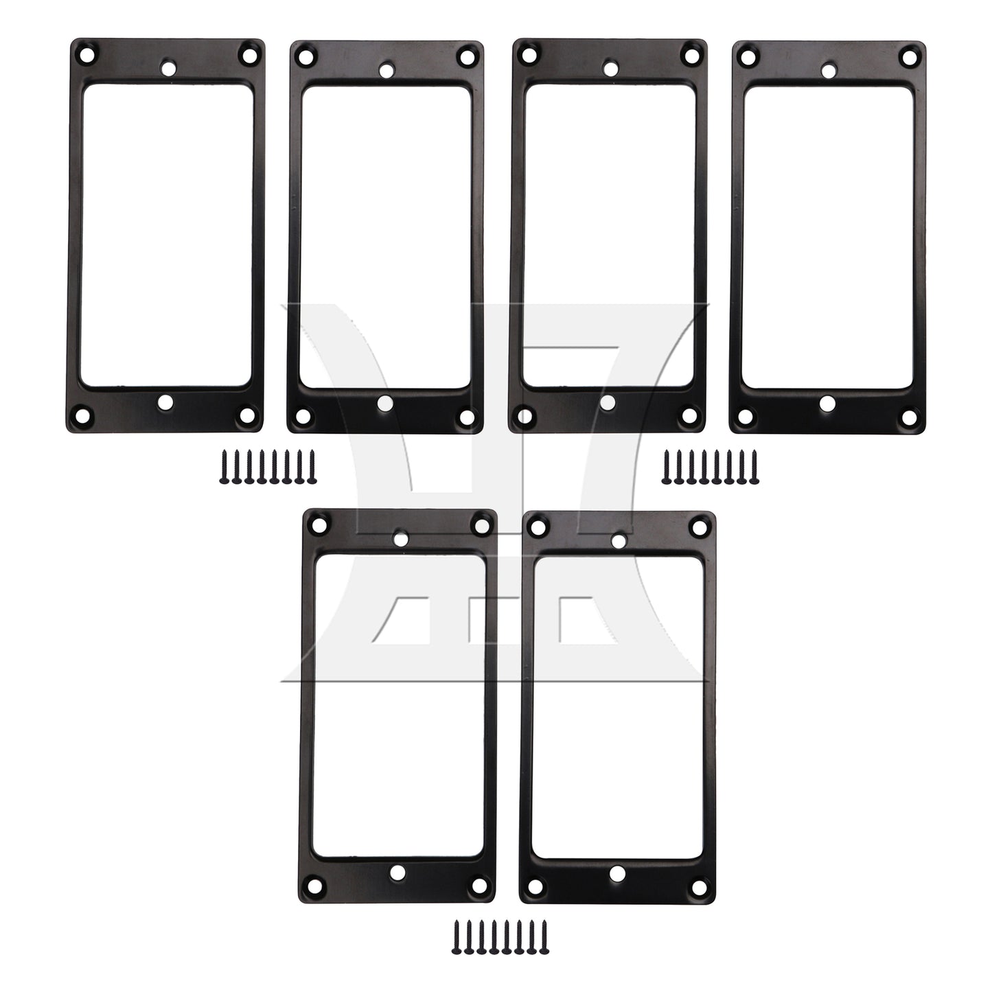 BQLZR Metal FLAT Humbucker Pickup Mounting Ring Black
