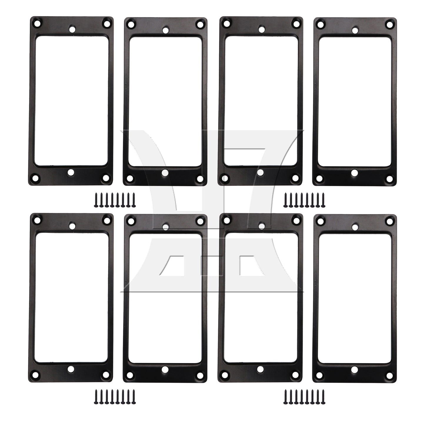 BQLZR Metal FLAT Humbucker Pickup Mounting Ring Black