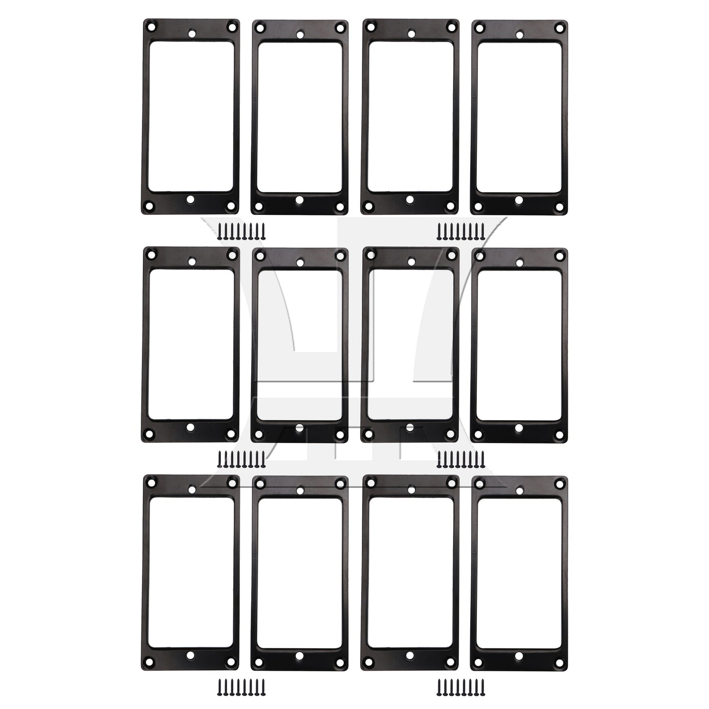 BQLZR Metal FLAT Humbucker Pickup Mounting Ring Black