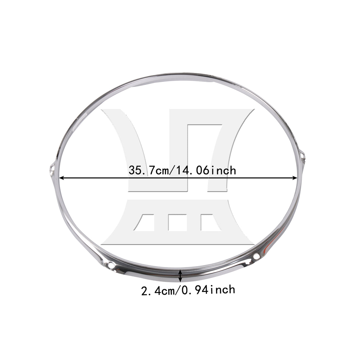 BQLZR 2pcs Zinc Alloy Snare Drum Hoop 14 Inch Inner Diameter for Refurbishment of Second-Hand Snare Drums
