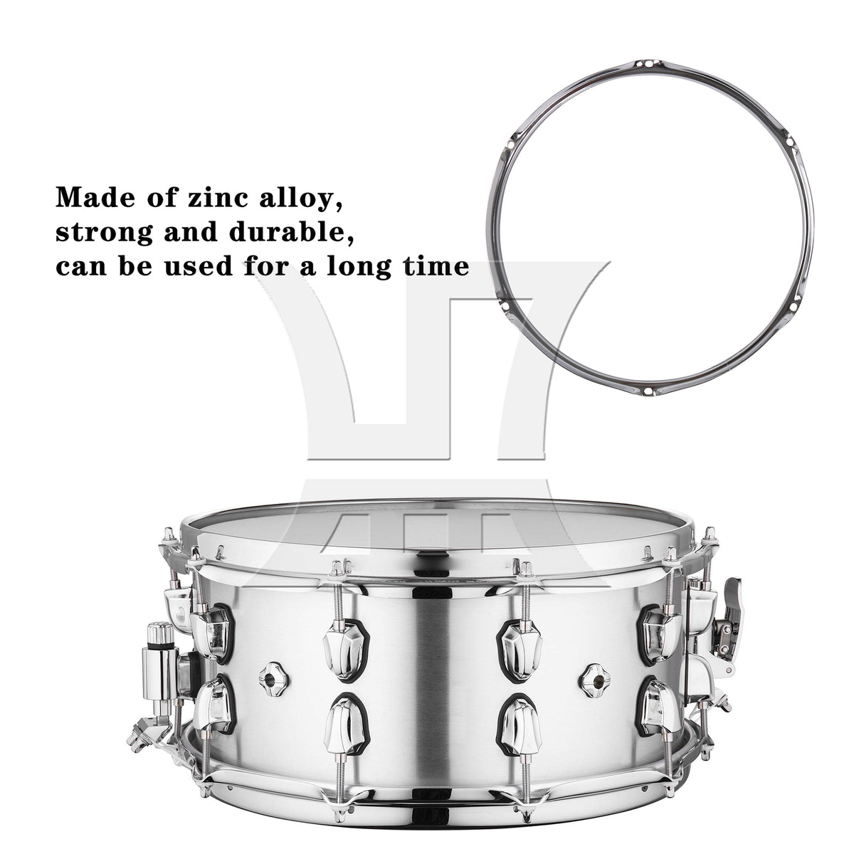 BQLZR 2pcs Zinc Alloy Snare Drum Hoop 14 Inch Inner Diameter for Refurbishment of Second-Hand Snare Drums