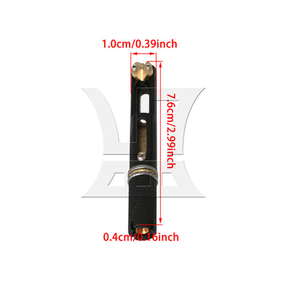 BQLZR 2 Sets Metal 5 String Headless Bass Bridge Single Round Rod Bridge for Replacing Damaged Bass Bridge