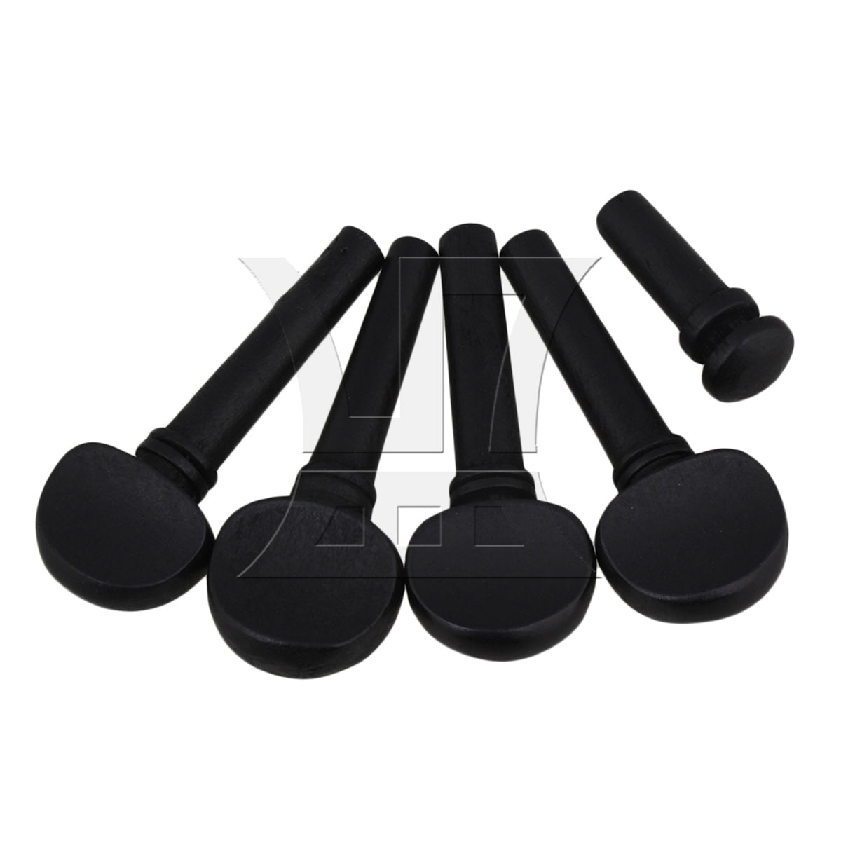BQLZR 2 Sets Wood Violin Tuning Peg and End Pin 1/2 Black for Tail Nail Detachment and Replacement