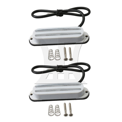 BQLZR Electric Guitar Parts Dual Rail Pickup White 4 Wires with Screws Springs Set