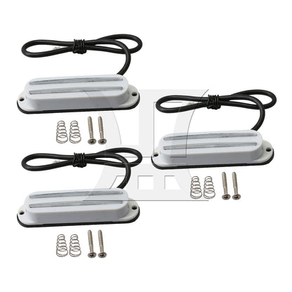 BQLZR Electric Guitar Parts Dual Rail Pickup White 4 Wires with Screws Springs Set