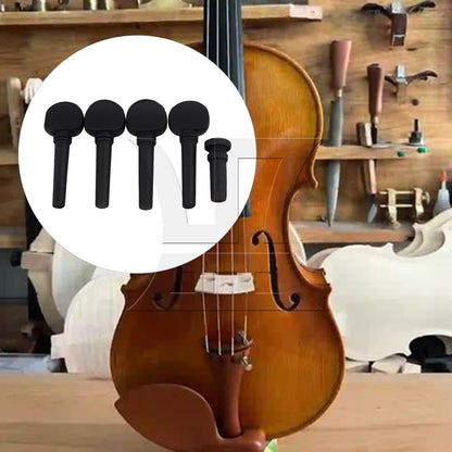 BQLZR 2 Sets Violin Wood Tuning Peg and End Pin 1/4 Musical Instrument Accessories