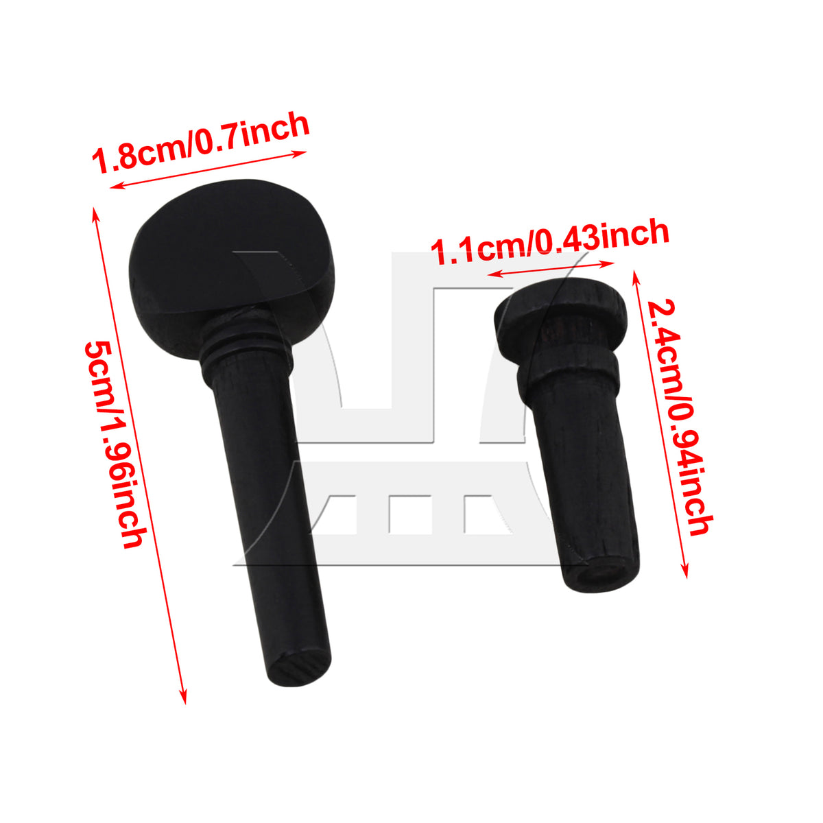 BQLZR 2 Sets Violin Wood Tuning Peg and End Pin 1/4 Musical Instrument Accessories