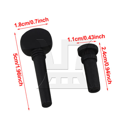 BQLZR 2 Sets Violin Wood Tuning Peg and End Pin 1/4 Musical Instrument Accessories