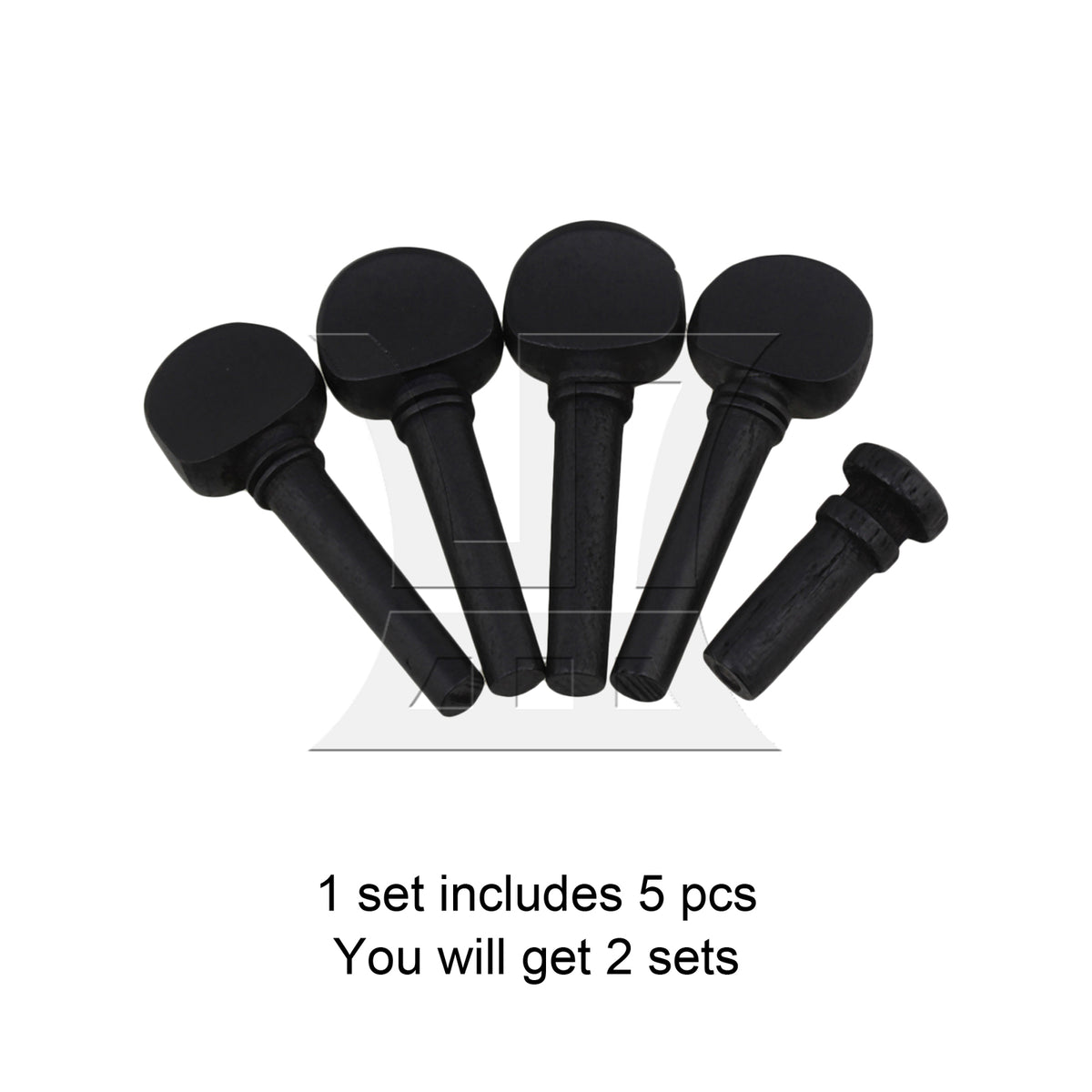 BQLZR 2 Sets Violin Wood Tuning Peg and End Pin 1/4 Musical Instrument Accessories