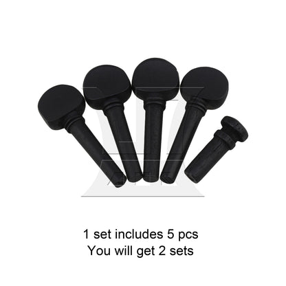 BQLZR 2 Sets Violin Wood Tuning Peg and End Pin 1/4 Musical Instrument Accessories