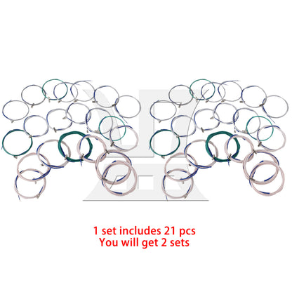BQLZR 42pcs Steel Guzheng String 1-21 String Multicolor for Guzheng Training Classes