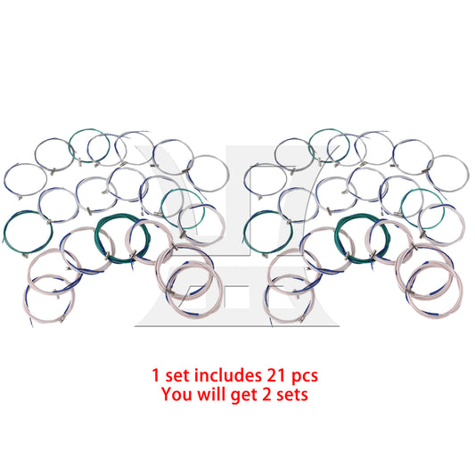 BQLZR 42pcs Steel Guzheng String 1-21 String Multicolor for Guzheng Training Classes