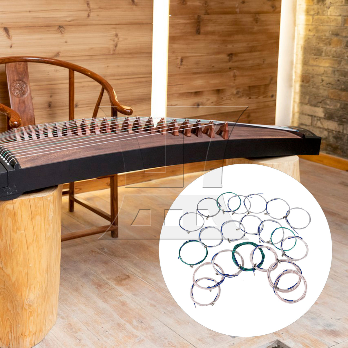 BQLZR 42pcs Steel Guzheng String 1-21 String Multicolor for Guzheng Training Classes