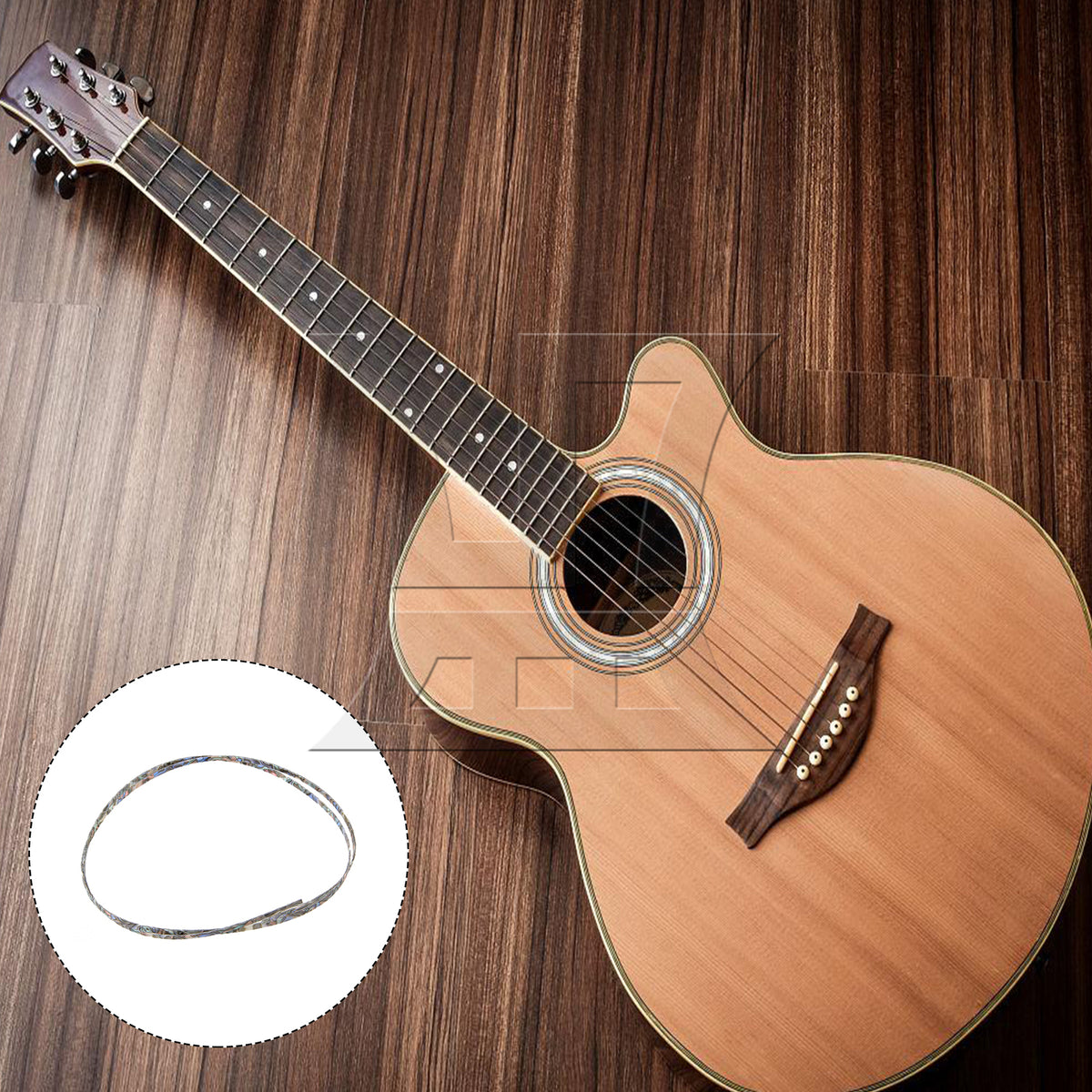 BQLZR 2pcs Width 0.6cm Celluloid Acoustic Guitar Binding Purfling Strip for Guitar Teaching Institutions