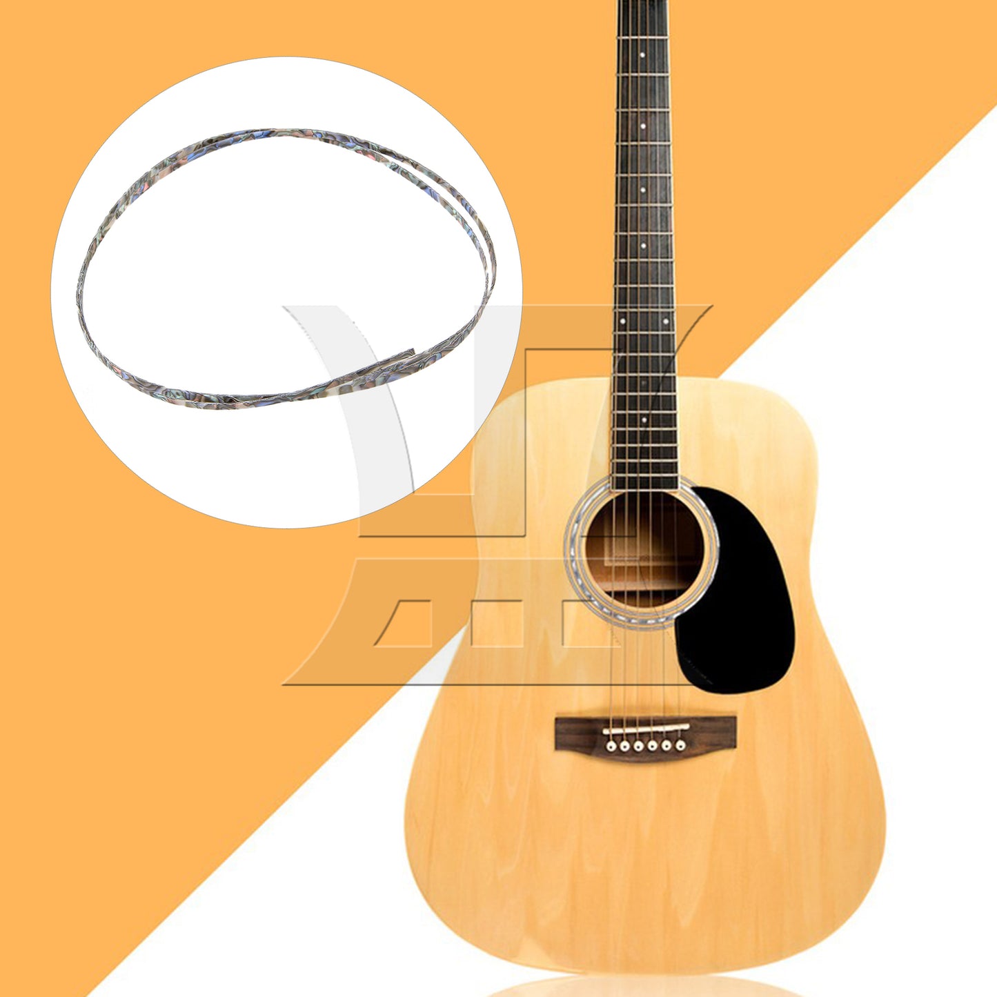 BQLZR 2pcs Width 0.6cm Celluloid Acoustic Guitar Binding Purfling Strip for Guitar Teaching Institutions