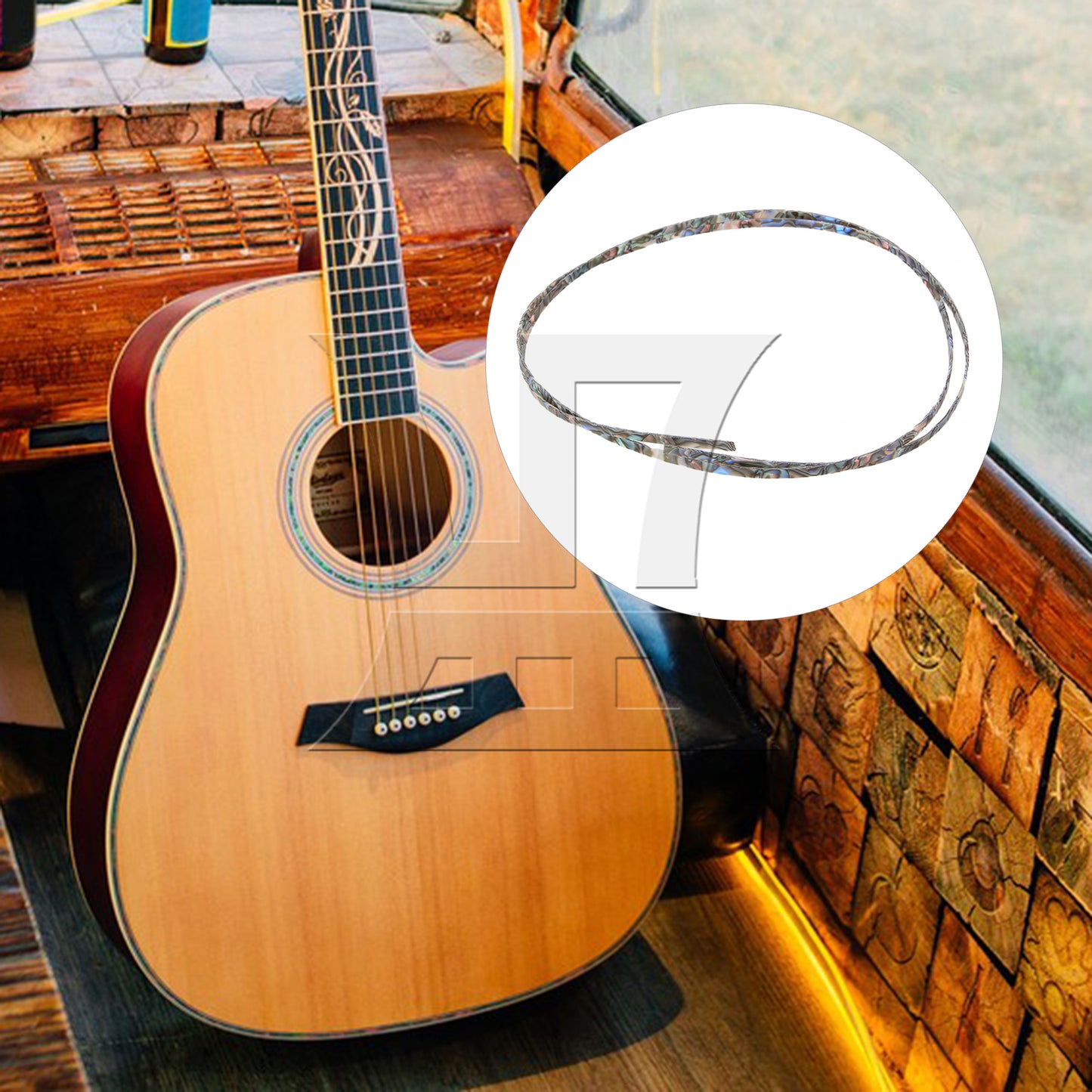 BQLZR 2pcs Width 0.6cm Celluloid Acoustic Guitar Binding Purfling Strip for Guitar Teaching Institutions