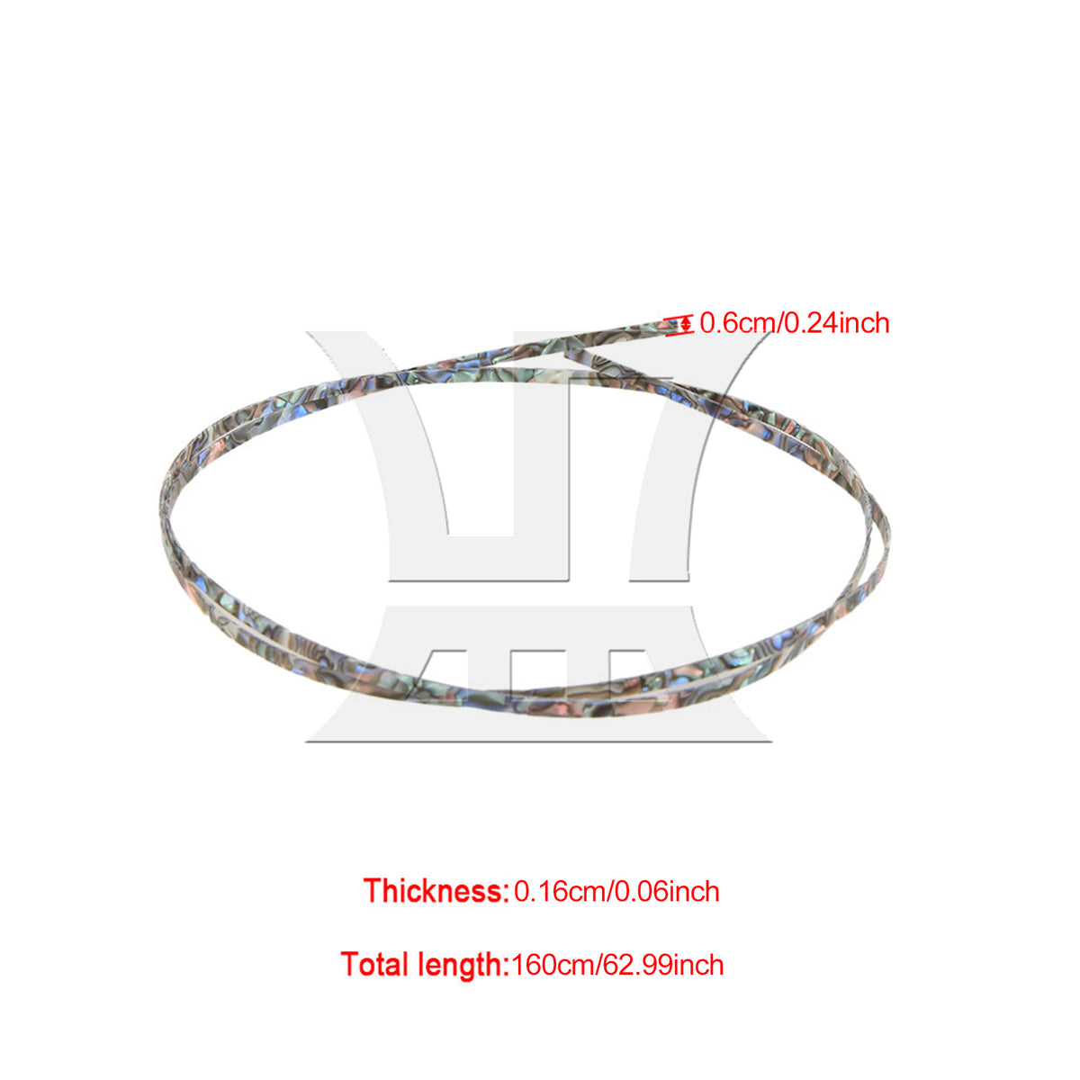 BQLZR 2pcs Width 0.6cm Celluloid Acoustic Guitar Binding Purfling Strip for Guitar Teaching Institutions