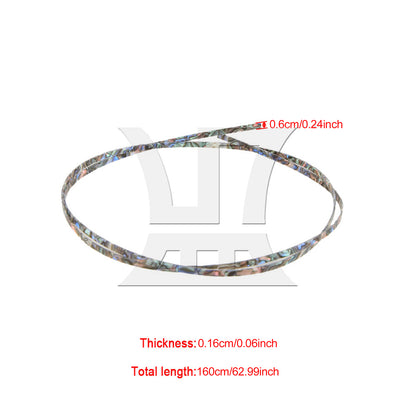 BQLZR 2pcs Width 0.6cm Celluloid Acoustic Guitar Binding Purfling Strip for Guitar Teaching Institutions
