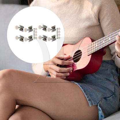 BQLZR 2 sets of ukulele diagonal small element head string accuracy 4 left 4 right