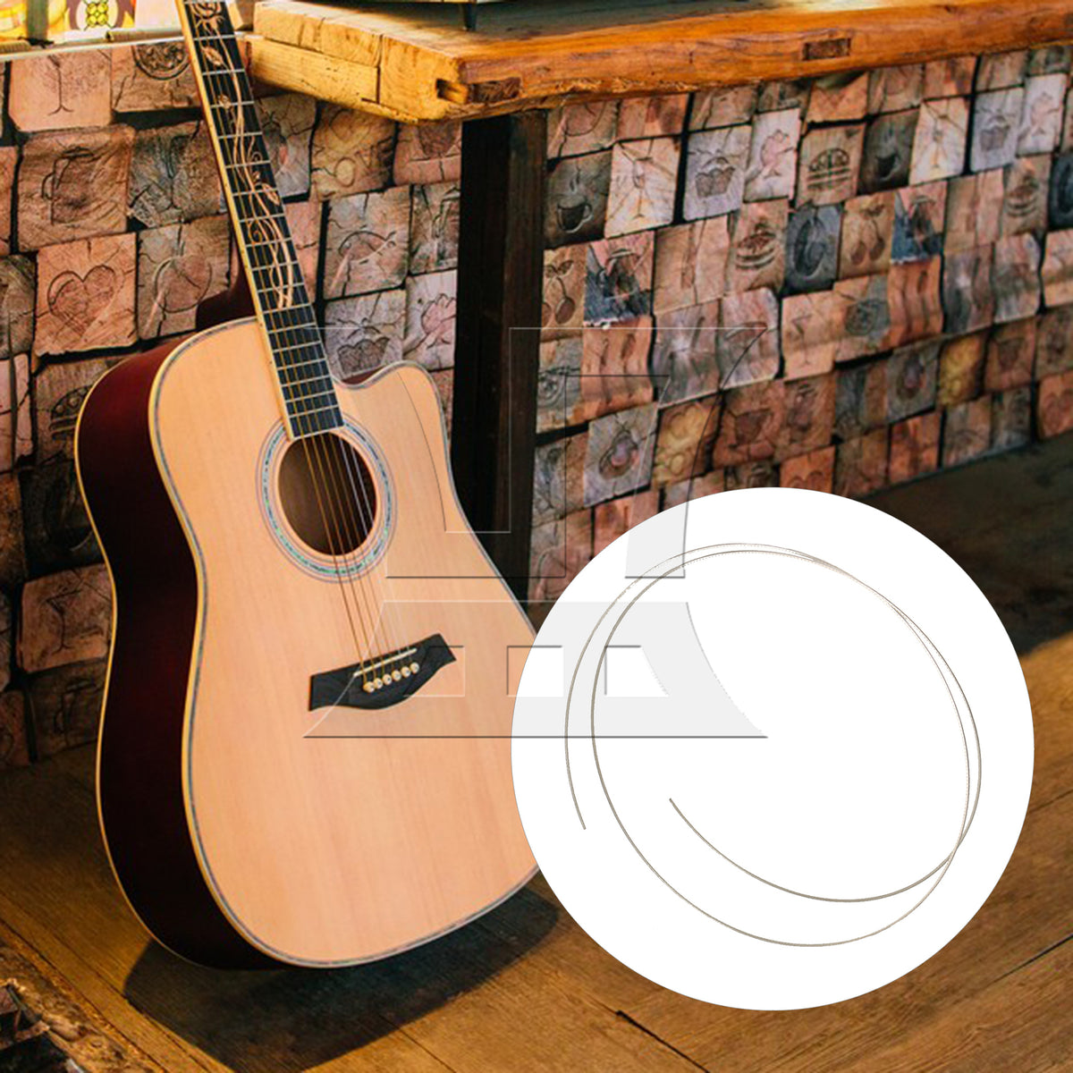 BQLZR 2pcs Acoustic Guitar Fretwire 2.0 Fret Cupronickel Silver for Vintage Guitar Refurbishment