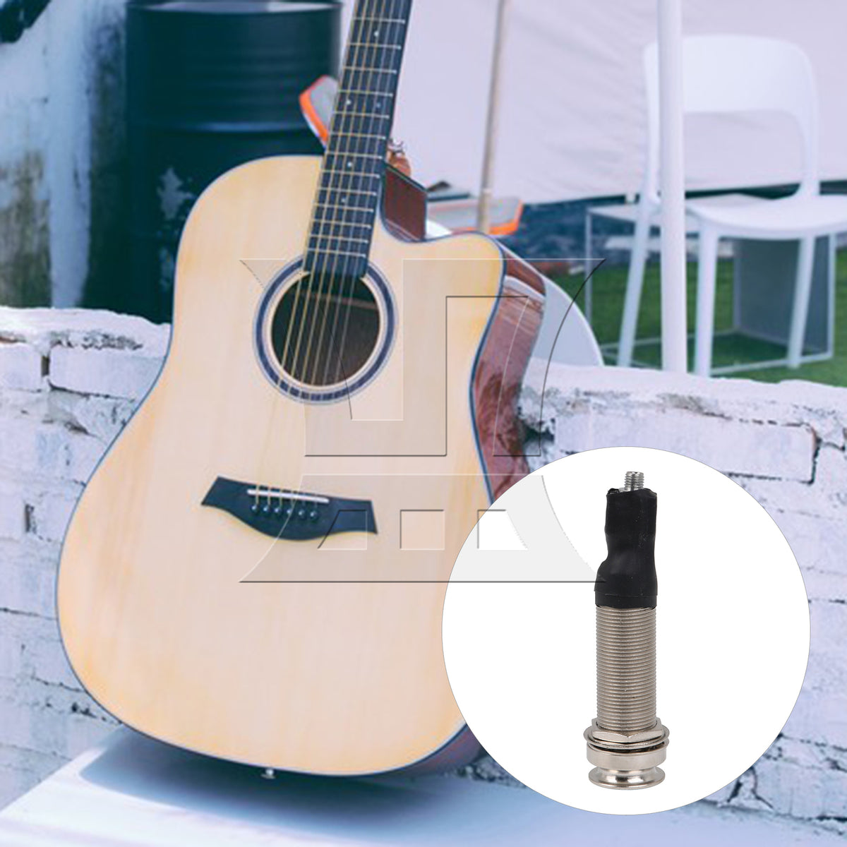 BQLZR 2PCS acoustic guitar pickup socket+2.5 jack