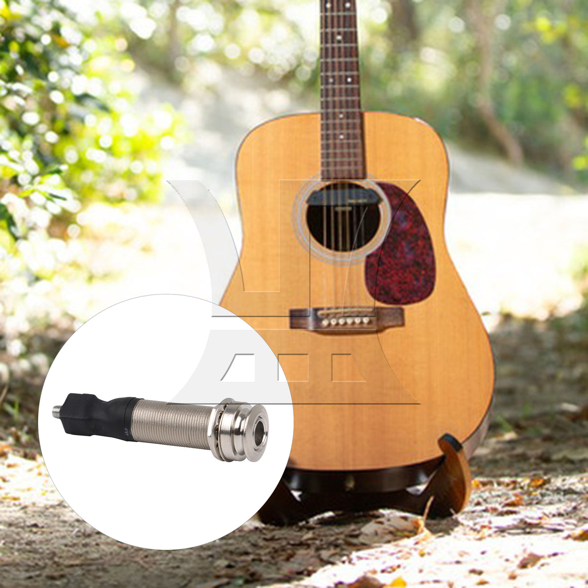 BQLZR 2PCS acoustic guitar pickup socket+2.5 jack