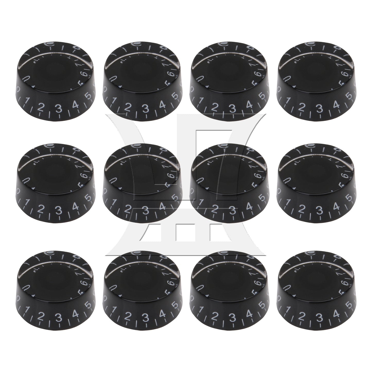BQLZR 1 Set of 4 Black Speed Control Knob For Vintage Electric Guitar