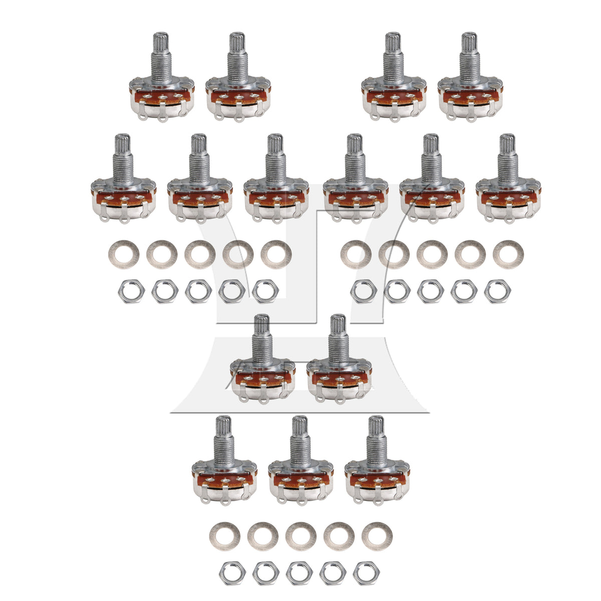 BQLZR 3 sets of large electronic long axis 18MM tone buttons A250K Type1 (5 per set)