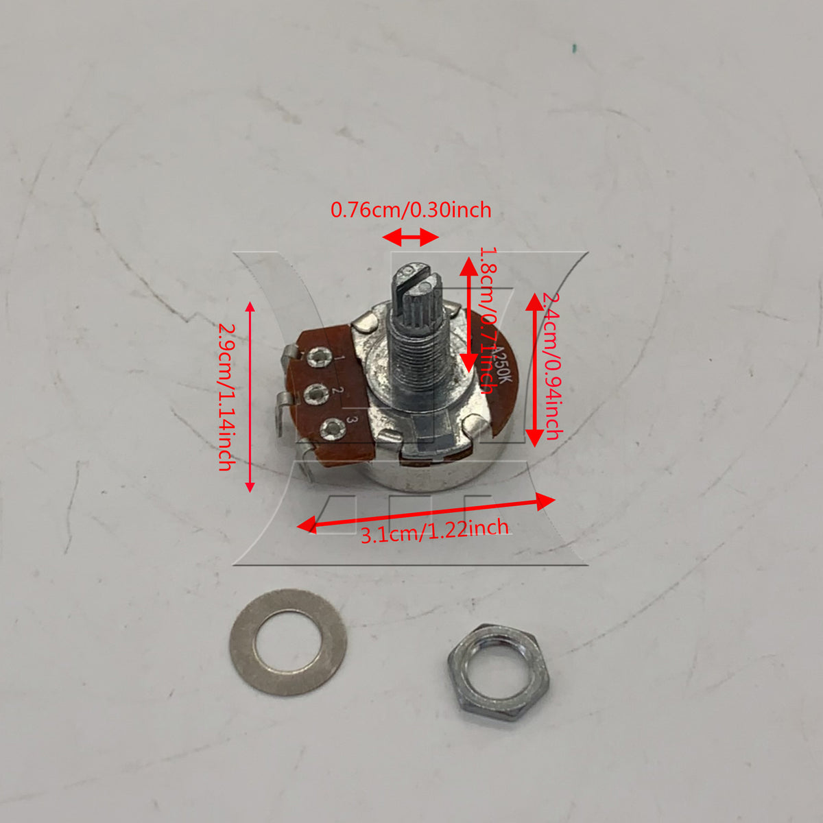 BQLZR 3 sets of large electronic long axis 18MM tone buttons A250K Type1 (5 per set)