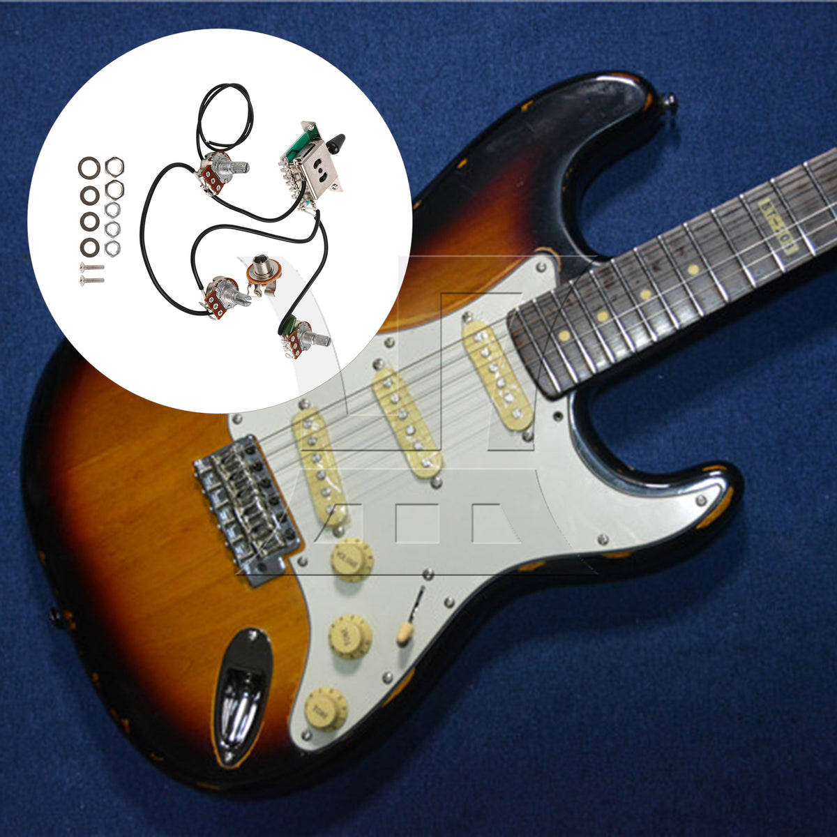 BQLZR 2 sets of electric guitar 3-section switch circuit