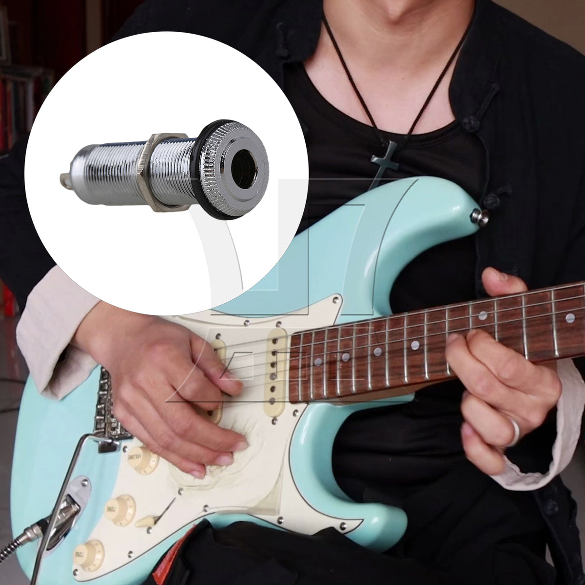 BQLZR Nickel Plated Guitar Mount Output Jack Nickel Color for Bassist Instrument Maintenance