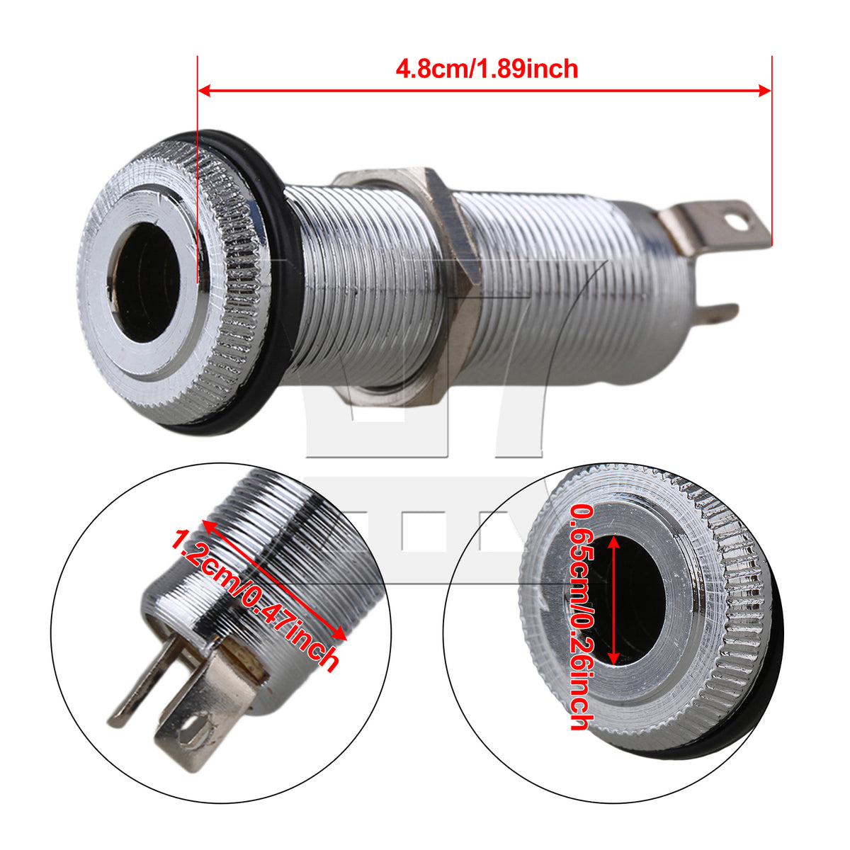 BQLZR Nickel Plated Guitar Mount Output Jack Nickel Color for Bassist Instrument Maintenance