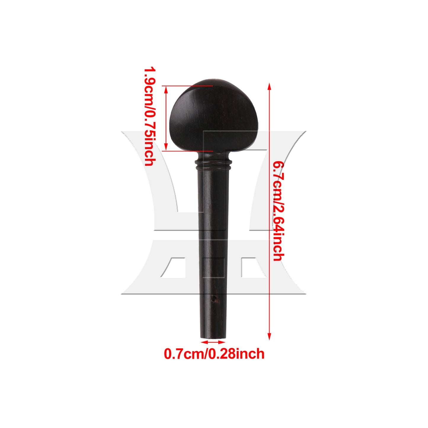BQLZR 10pcs Ebony Violin Tuning Peg and Endpin 4/4 Brown for Handmade Piano Workshops