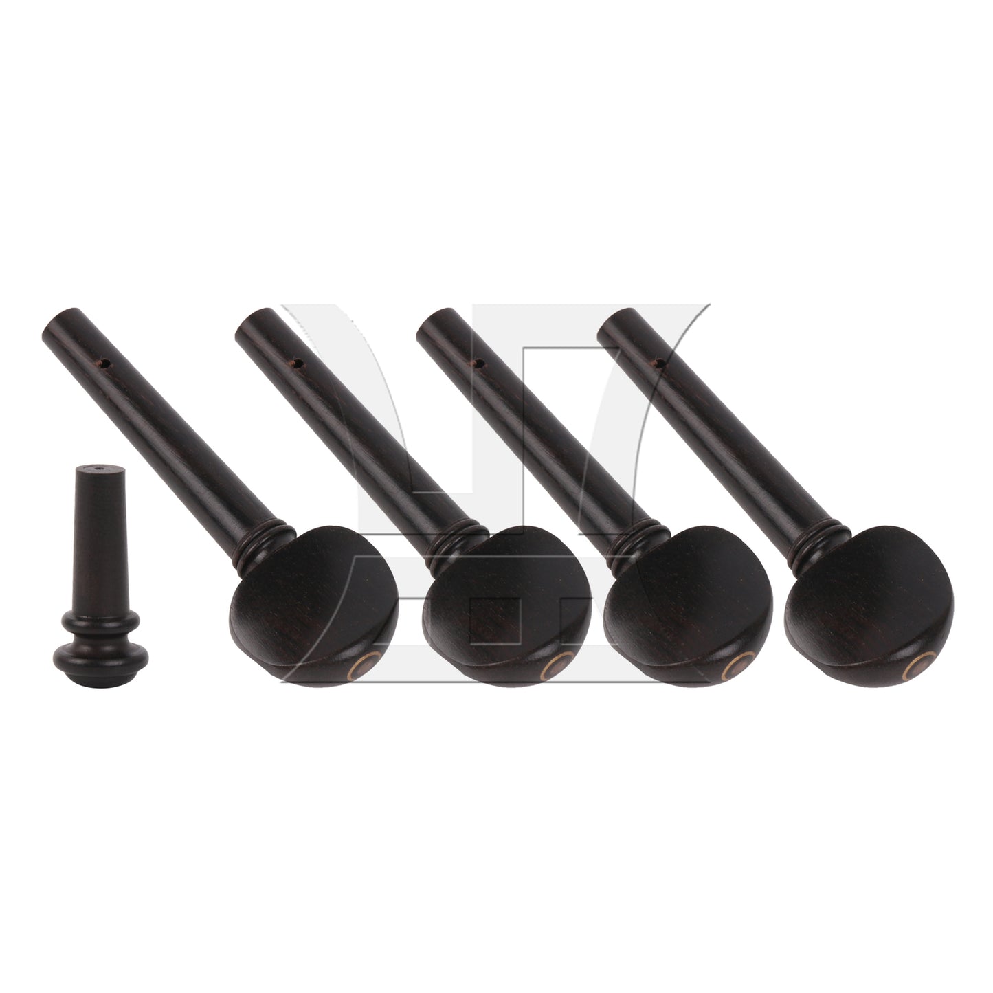 BQLZR 10pcs Ebony Violin Tuning Peg and Endpin 4/4 Brown for Handmade Piano Workshops