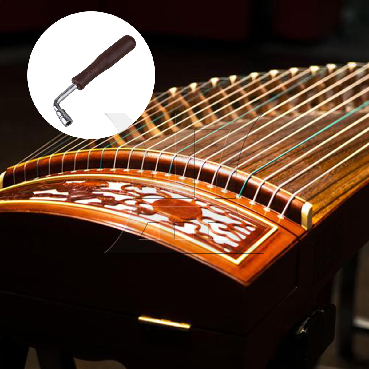 BQLZR 2PCS Wooden Guzheng Tuning Wrench